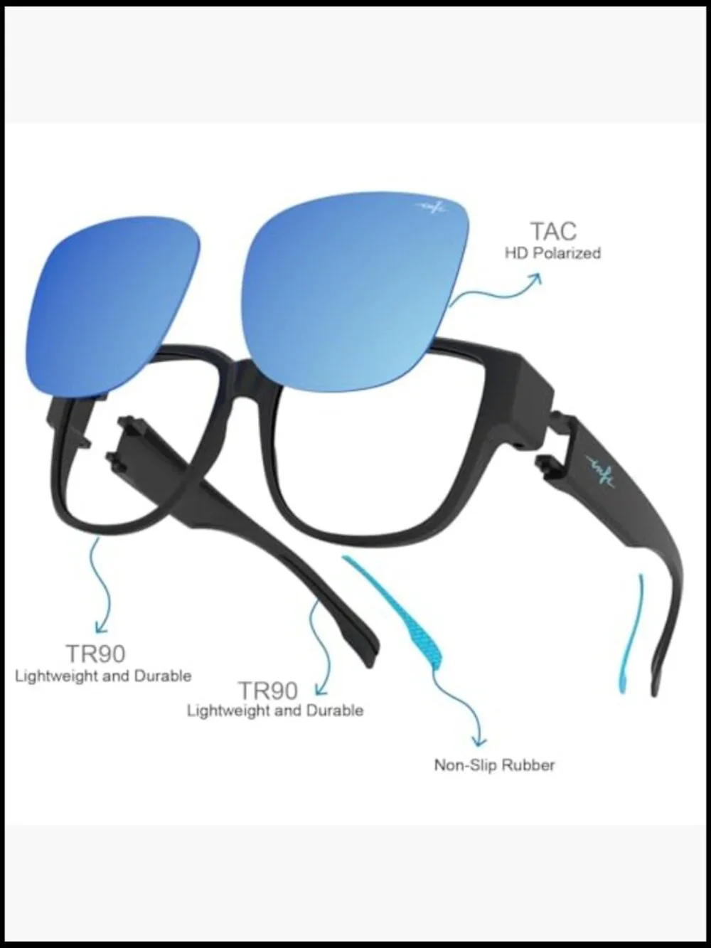 Polarized Fit Over Glasses Sunglasses UV Protection for Driving Fishing
